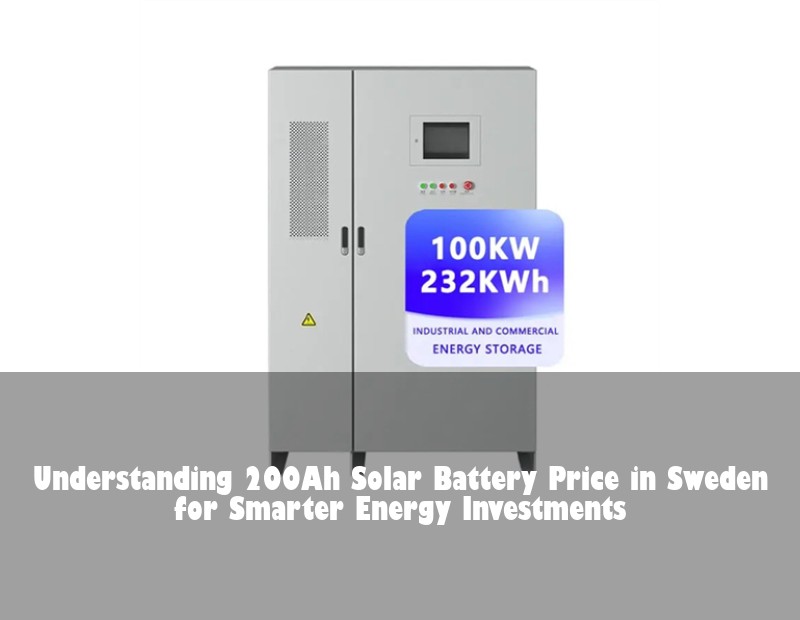 Understanding 200Ah Solar Battery Price in Sweden for Smarter Energy Investments