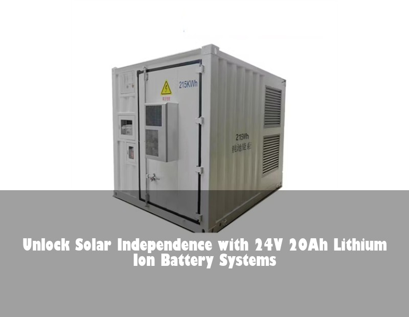 Unlock Solar Independence with 24V 20Ah Lithium Ion Battery Systems