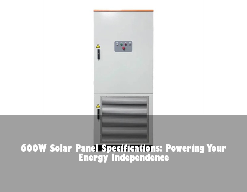 600W Solar Panel Specifications: Powering Your Energy Independence