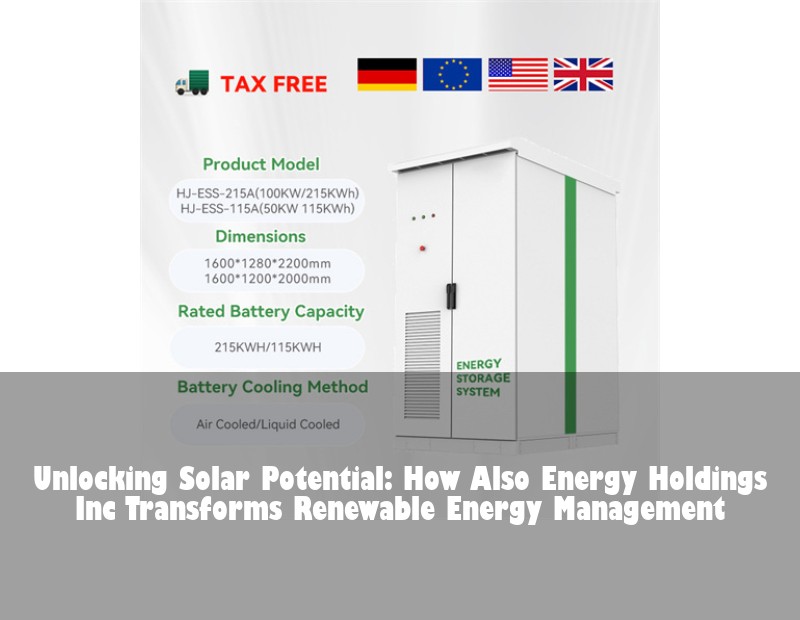 Unlocking Solar Potential: How Also Energy Holdings Inc Transforms Renewable Energy Management | Huijue Solar