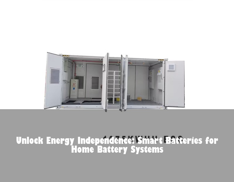 Unlock Energy Independence: Smart Batteries for Home Battery Systems