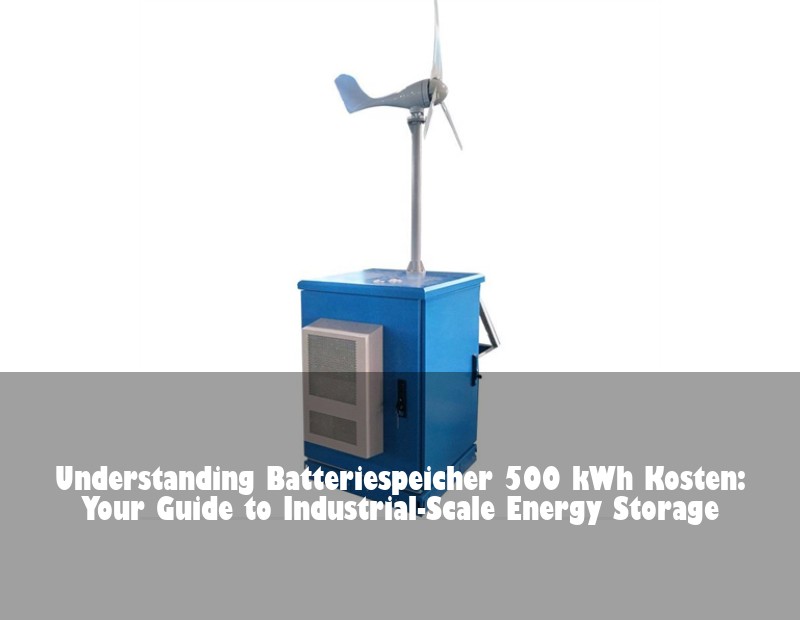 Understanding Batteriespeicher 500 kWh Kosten: Your Guide to Industrial-Scale Energy Storage