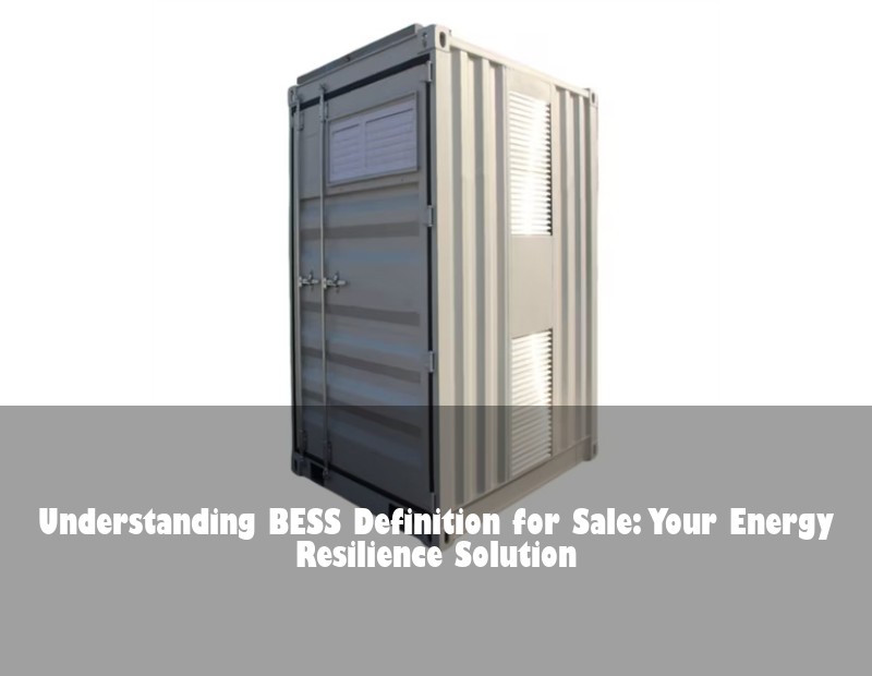 Understanding BESS Definition for Sale: Your Energy Resilience Solution | Huijue Solar