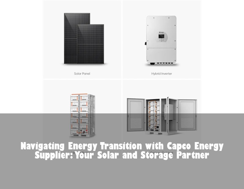 Navigating Energy Transition with Capco Energy Supplier: Your Solar and Storage Partner