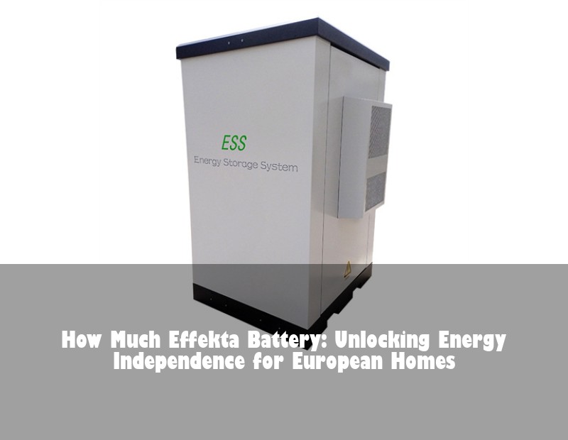 How Much Effekta Battery: Unlocking Energy Independence for European Homes