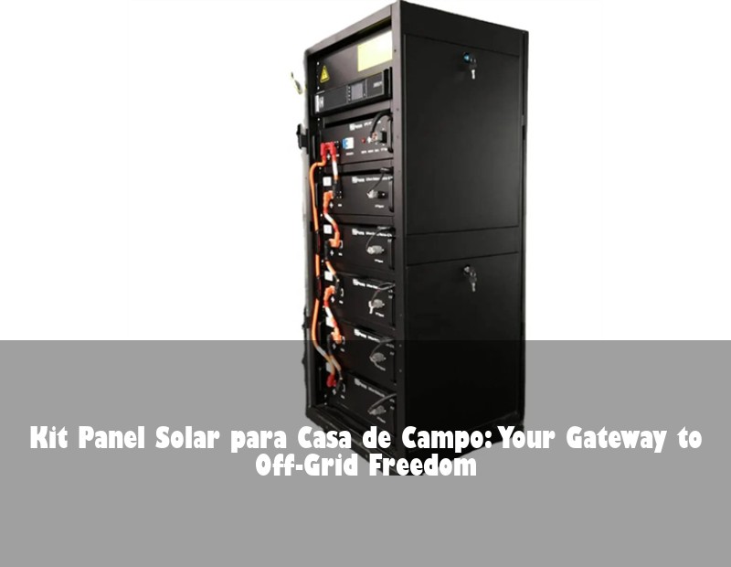 Kit Panel Solar para Casa de Campo: Your Gateway to Off-Grid Freedom