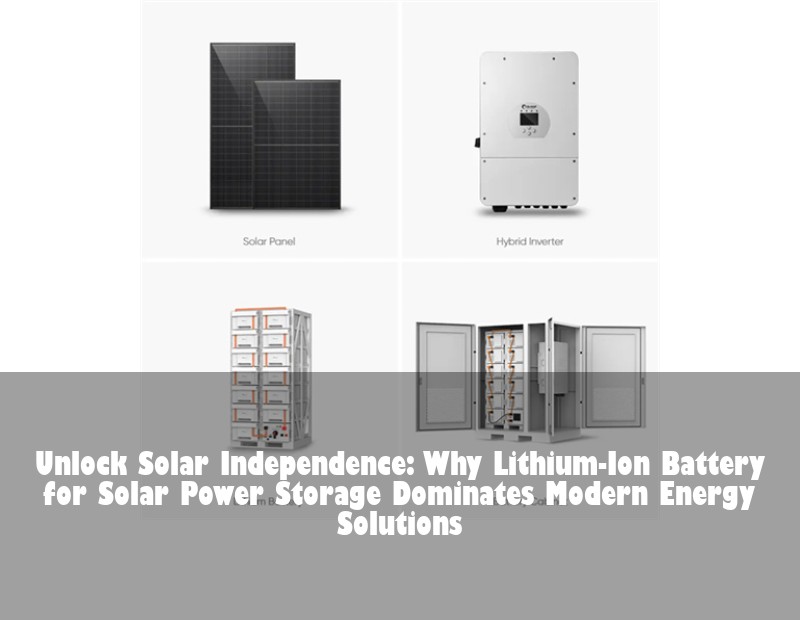 Unlock Solar Independence: Why Lithium-Ion Battery for Solar Power Storage Dominates Modern Energy Solutions | Huijue Solar