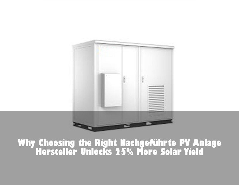 Why Choosing the Right Nachgeführte PV Anlage Hersteller Unlocks 25% More Solar Yield | Huijue Solar
