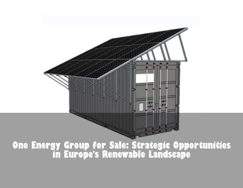One Energy Group for Sale: Strategic Opportunities in Europe's Renewable Landscape
