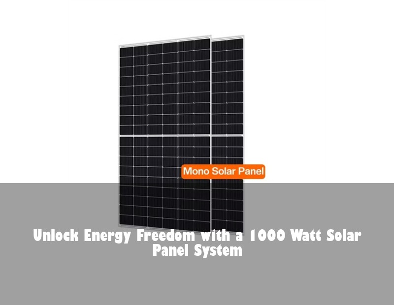Unlock Energy Freedom with a 1000 Watt Solar Panel System