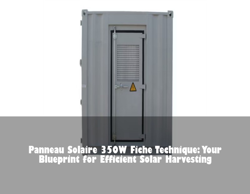 Panneau Solaire 350W Fiche Technique: Your Blueprint for Efficient Solar Harvesting