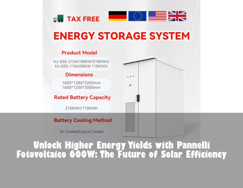 Unlock Higher Energy Yields with Pannelli Fotovoltaico 600W: The Future of Solar Efficiency | Huijue Solar