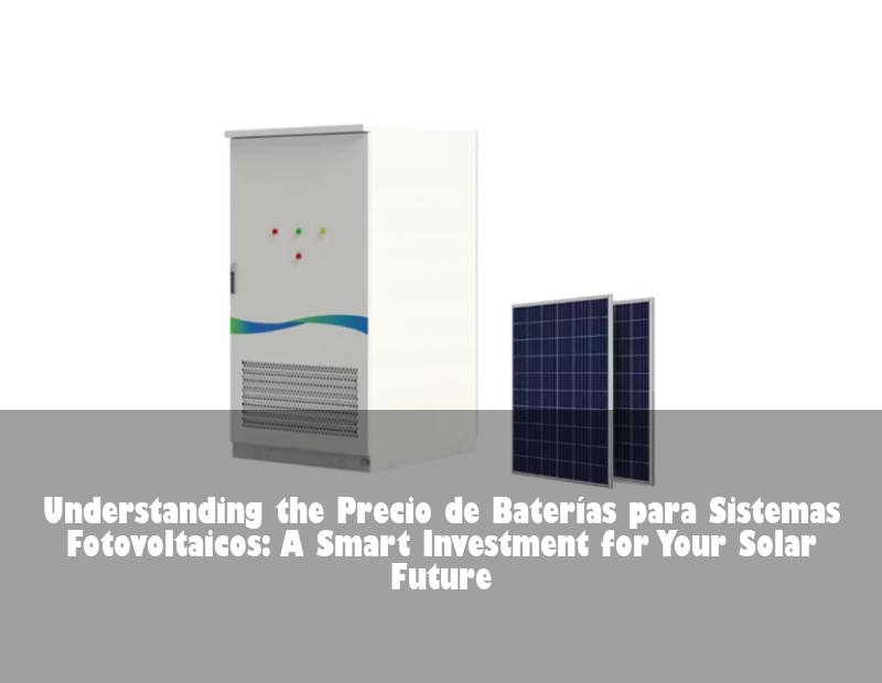 Understanding the Precio de Baterías para Sistemas Fotovoltaicos: A Smart Investment for Your Solar Future | Huijue Solar