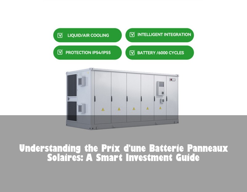Understanding the Prix d'une Batterie Panneaux Solaires: A Smart Investment Guide