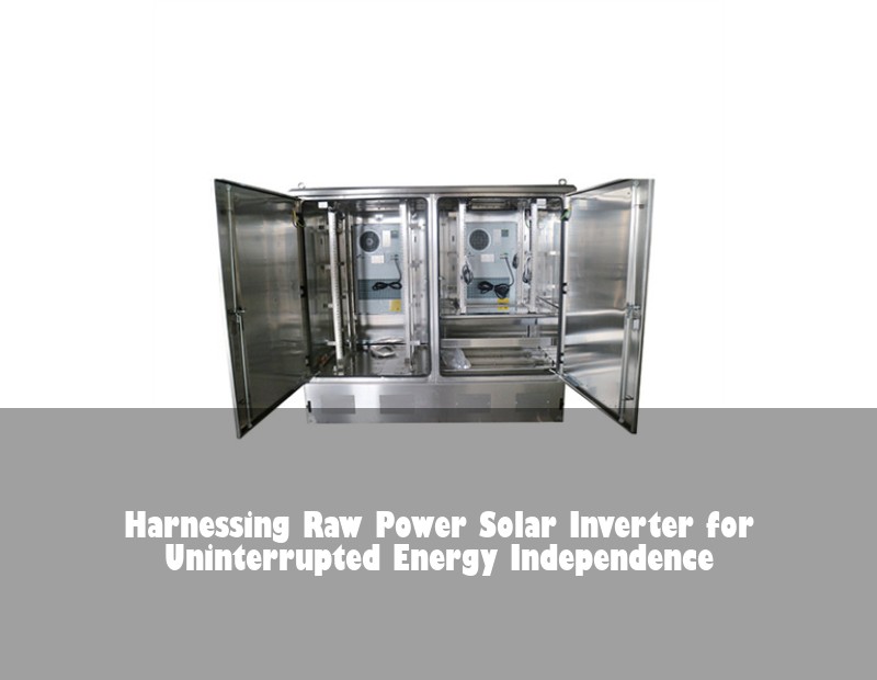 Harnessing Raw Power Solar Inverter for Uninterrupted Energy Independence