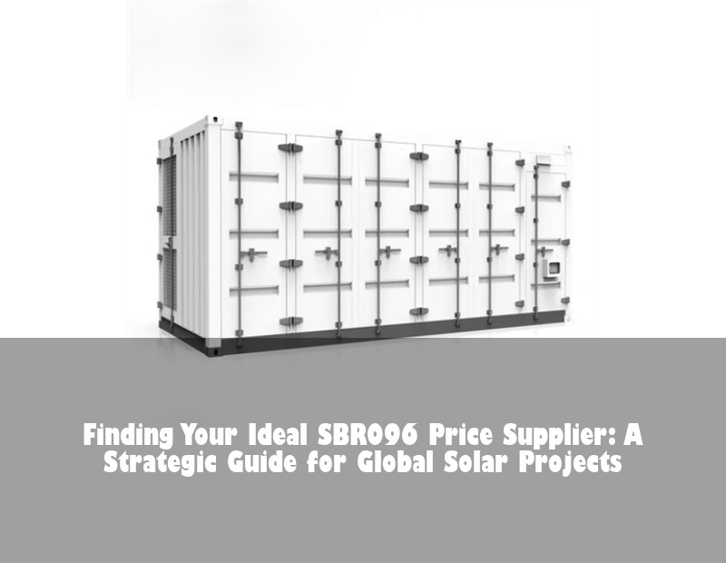 Finding Your Ideal SBR096 Price Supplier: A Strategic Guide for Global Solar Projects | Huijue Solar