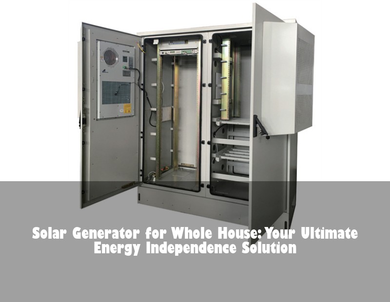 Solar Generator for Whole House: Your Ultimate Energy Independence Solution