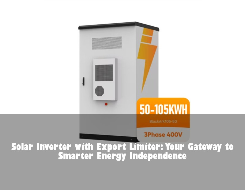 Solar Inverter with Export Limiter: Your Gateway to Smarter Energy Independence