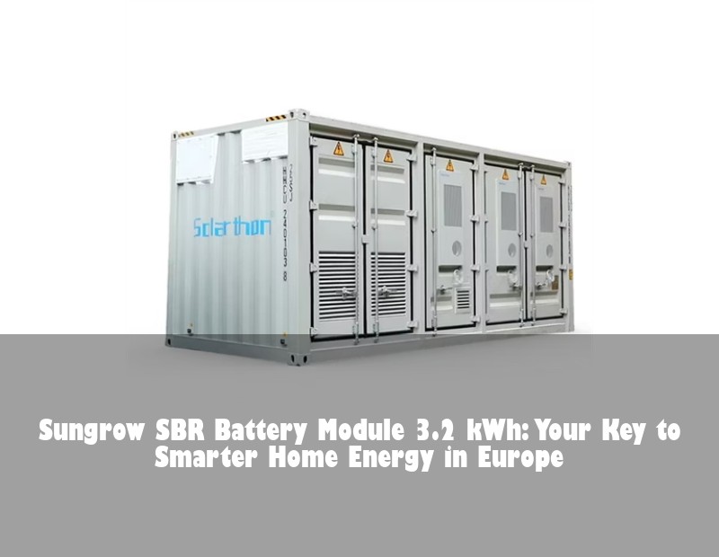 Sungrow SBR Battery Module 3.2 kWh: Your Key to Smarter Home Energy in Europe