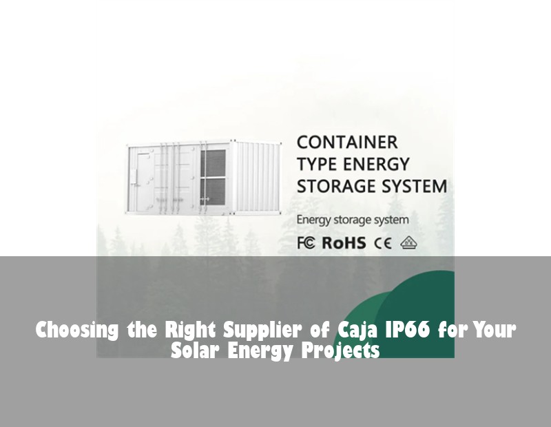 Choosing the Right Supplier of Caja IP66 for Your Solar Energy Projects