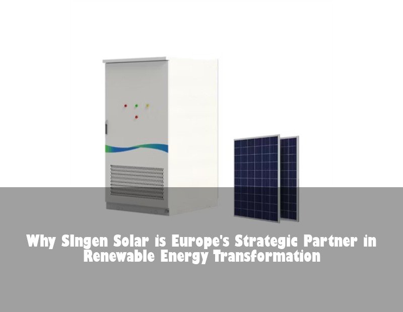 Why SIngen Solar is Europe's Strategic Partner in Renewable Energy Transformation