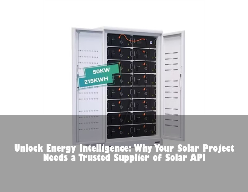 Unlock Energy Intelligence: Why Your Solar Project Needs a Trusted Supplier of Solar API
