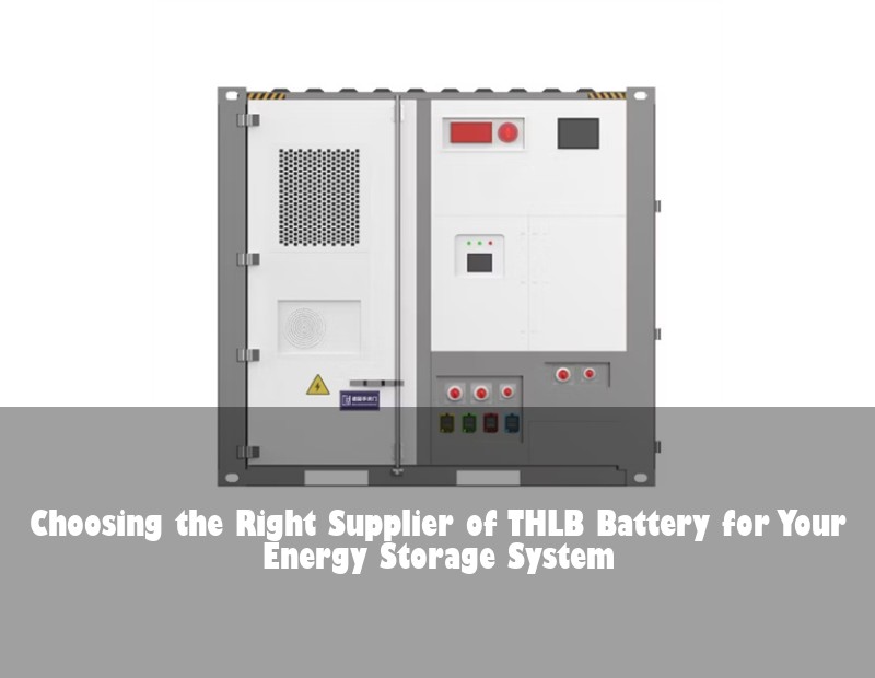 Choosing the Right Supplier of THLB Battery for Your Energy Storage System