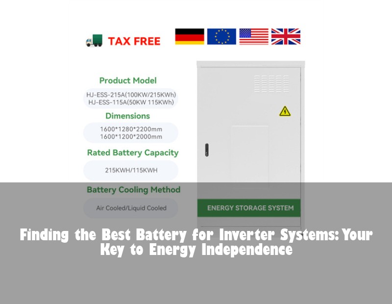 Finding the Best Battery for Inverter Systems: Your Key to Energy Independence