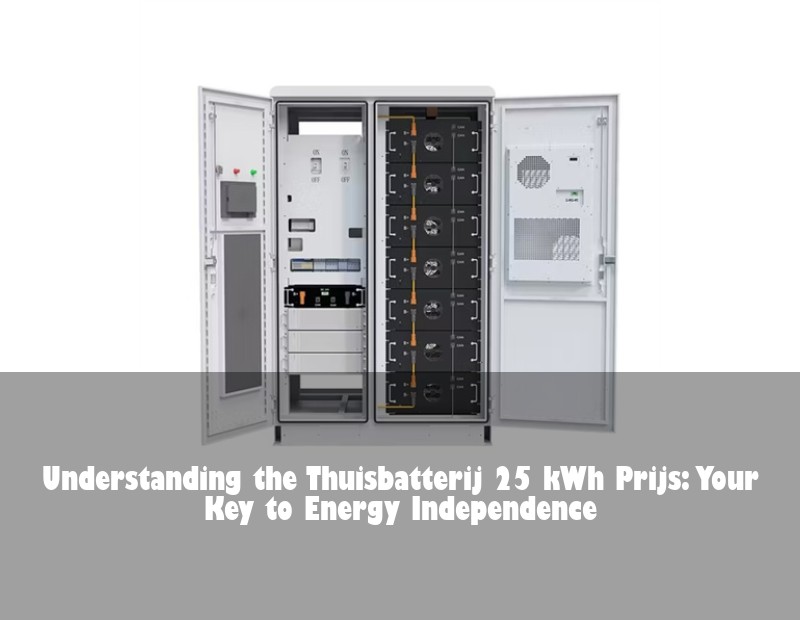Understanding the Thuisbatterij 25 kWh Prijs: Your Key to Energy Independence