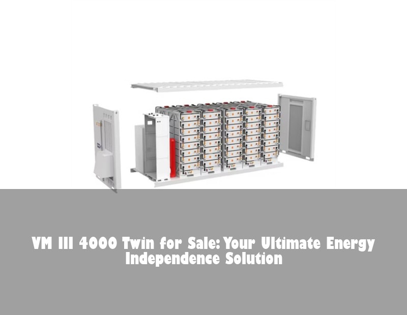 VM III 4000 Twin for Sale: Your Ultimate Energy Independence Solution